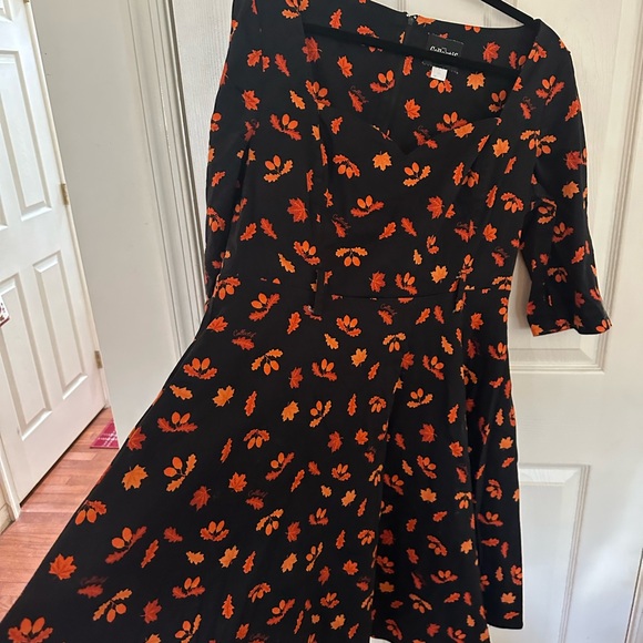 ELIANA COLLECTIF RETRO 50S ACORN PRINT SWING DRESS - Uk - Fall / Autumn theme - Picture 7 of 13